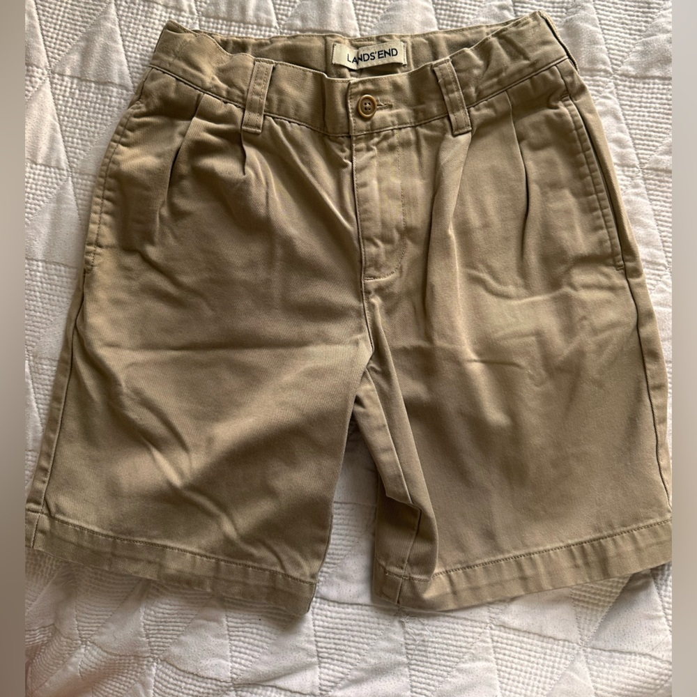 Lands' End Kids' Khaki Casual Uniform Shorts